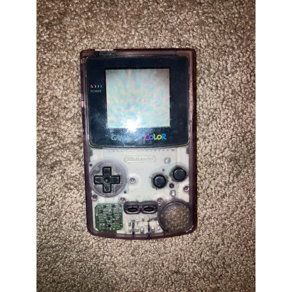 Nintendo Game Boy Color Handheld System - Atomic Purple - Tested NO BACKPLATE